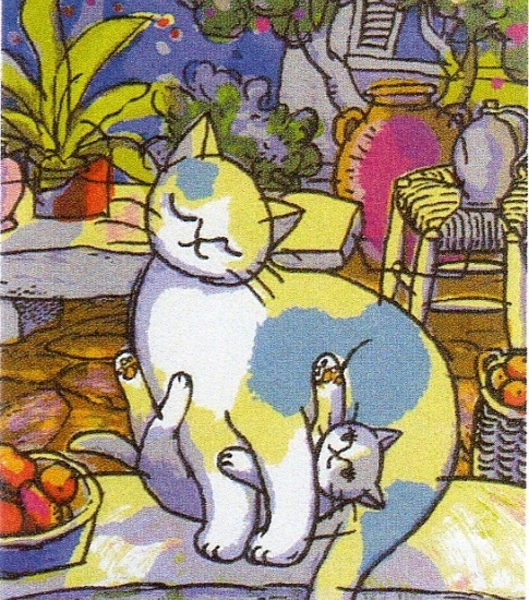 マイケル・ルーの絵画作品　タイトルは、マム&ベイビー